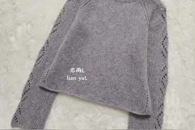 和煦，高级感镂空圆领插肩袖毛衣，简约大气（附图解）图片