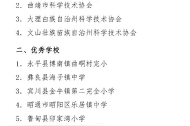 昆明7所学校上榜！云南省公布一项获奖名单图片