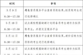高职提前招生录取开启 5月9日须完成网上确认图片