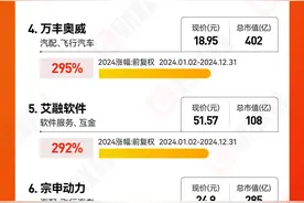 2024年十大牛股出炉：2700亿AI芯片龙头夺魁 互金四季度迎头赶上图片