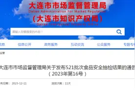 辽宁省大连市市场监督管理局关于发布521批次食品安全抽检结果的通告（2023年第16号）图片