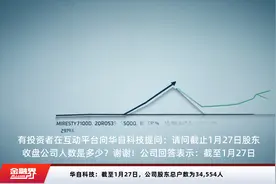 华自科技：截至1月27日，公司股东总户数为34,554人视频封面