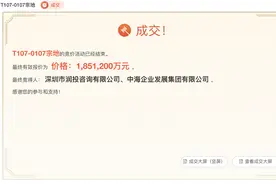295轮竞价！华润中海联合体185亿元竞得深圳南山商住地块，登顶总价地王图片