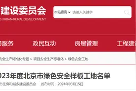 2023年度北京市绿色安全样板工地名单图片