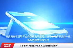 弘信电子：可为客户提供算力投资全方位服务视频封面