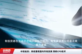 中际旭创：持续重视国内市场发展 预研CPO技术视频封面