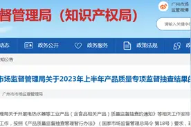 2022-2023年广州市日常消费产品专项电源适配器产品监督抽查结果图片