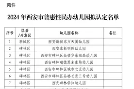最新！西安市教育局公示2024年拟认定的125所普惠性民办幼儿园图片