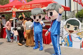 卡通IP化身“引学官”，现身西乡北帝三月三庙会图片