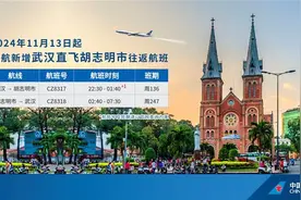 南航武汉至胡志明航线11月13日复航图片