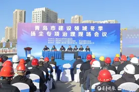 守护“蓝天白云”，青岛召开建设领域冬季扬尘专项治理现场会图片