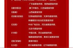 第十七届“五个一工程”奖公示，四川歌曲《小花》入选图片
