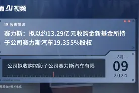 赛力斯：拟以约13.29亿元收购金新基金所持子公司赛力斯汽车19.355%股权视频封面