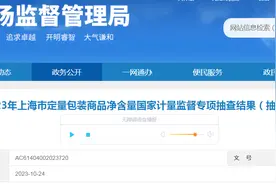 2023年上海市定量包装商品净含量国家计量监督专项抽查结果（抽纸）图片