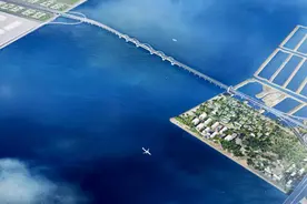 又一座！大连新机场跨海大桥开工图片
