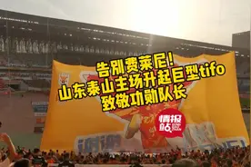 告别费莱尼！泰山主场升起巨型Tifo，壹粉现场分享图片