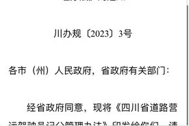 四川发布道路营运驾驶员记分管理办法：考核周期12个月，满分20分图片