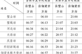 重庆璧铜线运营初期，开通车站、发车时刻表与票价是这样→图片