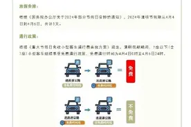 清明假期3天高速免费图片