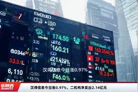 汉得信息今日涨0.97%，二机构净卖出2.14亿元视频封面
