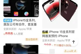 加价百元起步！iPhone15全系发布后，代拍业务刷屏图片