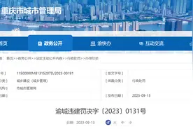 重庆安领房地产开发有限公司擅自改变建设工程规划许可证及附件附图进行建设被罚图片