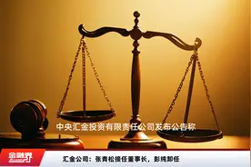汇金公司：张青松接任董事长，彭纯卸任视频封面