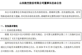 山航换帅！接棒徐传钰，朱松岩担任公司董事长图片
