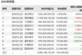 多位知名基金经理最新持仓曝光：谢治宇大调仓，朱少醒重仓了这些个股图片