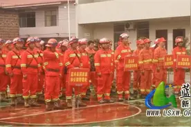蓝山：开展“以水灭火”多部门跨区域联合森林防灭火应急救援演练图片