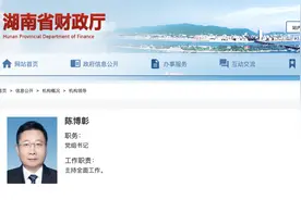 陈博彰调任湖南省财政厅党组书记图片