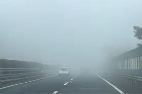 高速服务区停满车，有人还遇到了大雾，春运返程路上大家都顺利吗？图片