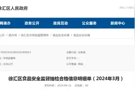 上海市徐汇区食品安全监督抽检合格信息明细单（2024年3月）图片