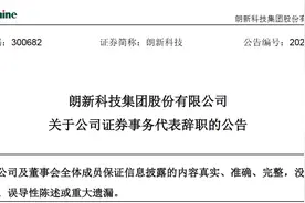 朗新科技集团股份有限公司证券事务代表季悦辞职图片