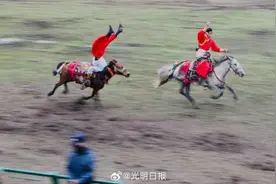 青海久治有场精彩的马术表演图片