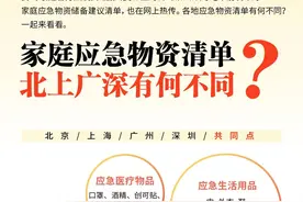 各地家庭应急物资清单有何不同？上海建议备帐篷，深圳提童书图片