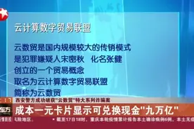 西安警方成功破获“云数贸”特大系列诈骗案：成本一元卡片显示可兑换现金“九万亿”视频封面