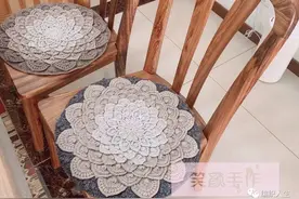 太好看了，快来一起钩，超精致莲花餐椅坐垫（有编织图解）图片