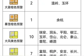 浙江多地发布暴雪预警 部分高速路口关闭图片