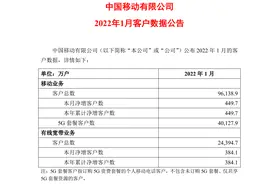三大运营商发布1月运营数据 中国移动5G套餐客户数突破4亿户大关图片
