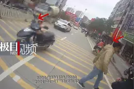 男子无证驾驶遇检查丢下摩托车和儿子就跑，结局意料之中图片