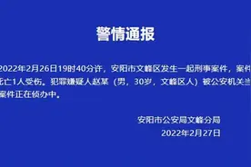 河南安阳一男子当街持刀行凶致2死1伤 目击者：警察夺下凶器制服图片