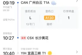 广州-宜昌一航班货仓起火备降长沙！最新情况……图片