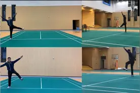 在名师云课堂上，深圳市教科院实验小学副校长赖锦来了个侧手翻图片