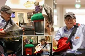 98岁老人热衷送信 成英国最年长的“邮递员”图片