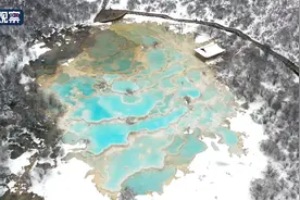 清明雪后 黄龙景区展开一幅“水墨画”图片