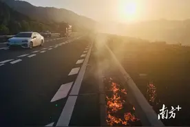 揭博高速突发火情，这个背影让人动容图片