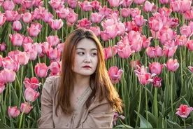 生态山东环境美 美女鲜花处处春图片
