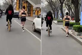 谷爱凌街头跑步又被偶遇啦 我们的朋友太自律了图片