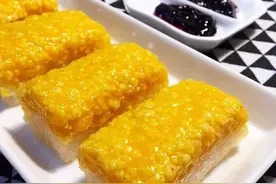 冰凉清甜、糯叽叽的黄米凉糕，饭店头牌在家就能做图片